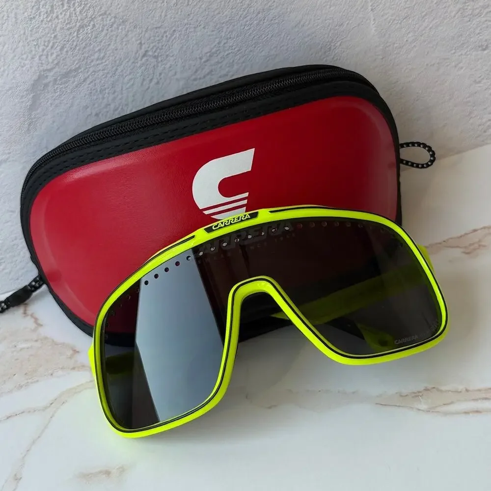 NEW Carrera C Sport 02/S Mask Shield Sunglasses Yellow